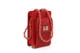 Lucky Bees Bolso Bandolera 305 Rojo de Piel de Polivinilo